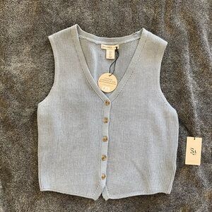 Sincerely Jules Light Blue Knit Vest